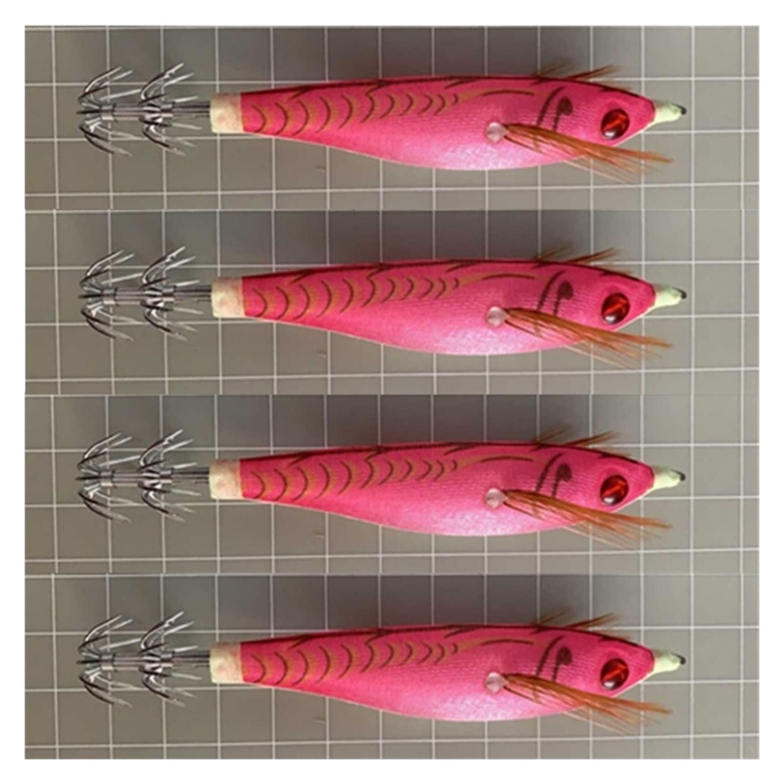 XILILHC Esca for Calamari Luminosi da 8 Pezzi 10 cm g | Esca for la pesca dei gamberetti in legno, polpo, seppie, esca for jigging, strumenti for la pesca