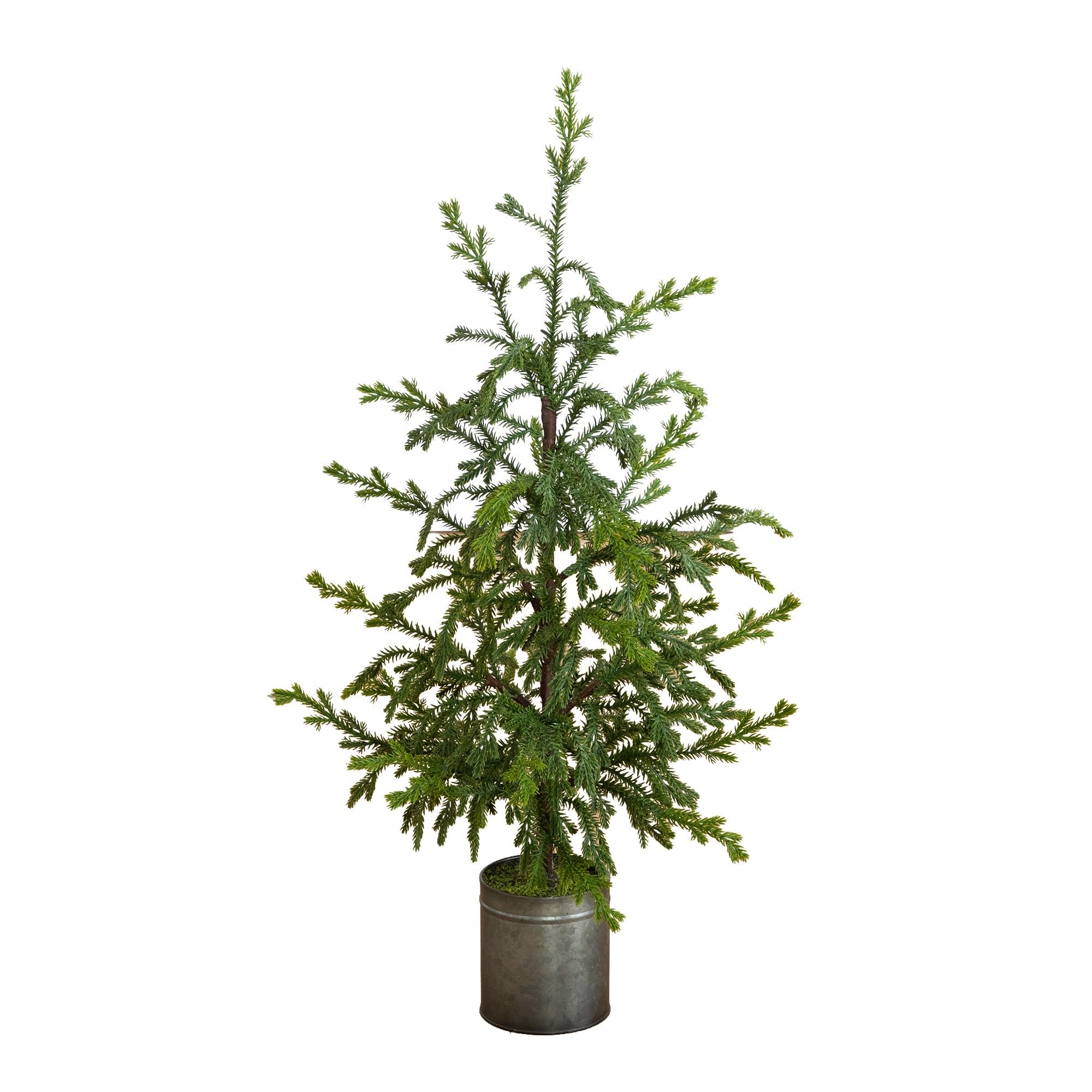 Nearly Natural 31in. Real Touch Norfolk Pine Tree in Tin Planter