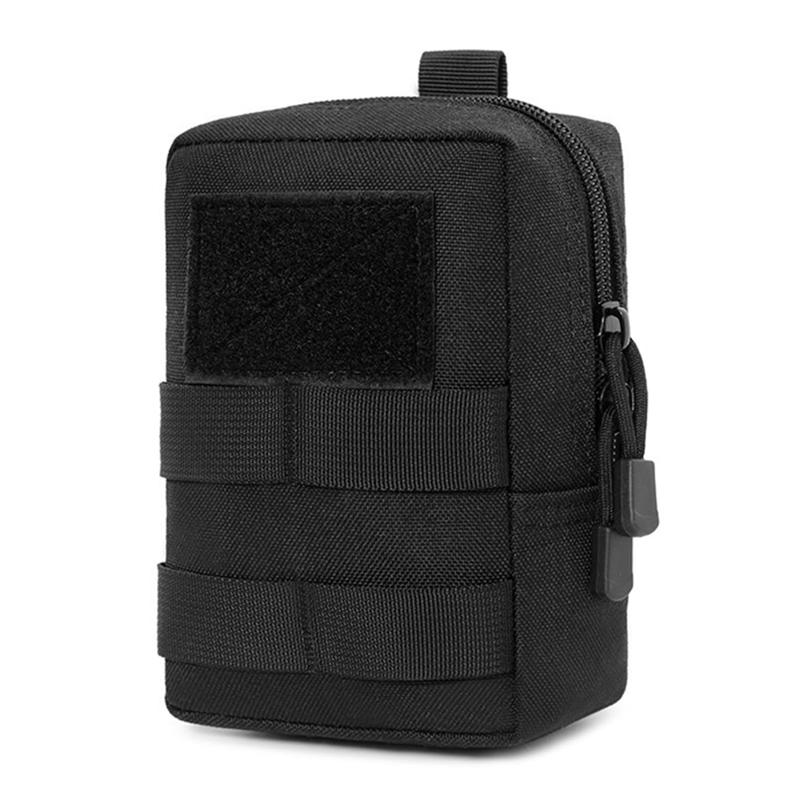 Huntvp Tactical MOLLE Phone Pouch, Small Belt Pouch Bag EDC Gadget Waist Belt Pack for Outdoors, Hunting, Camping, Trekking, Traveling (Black)