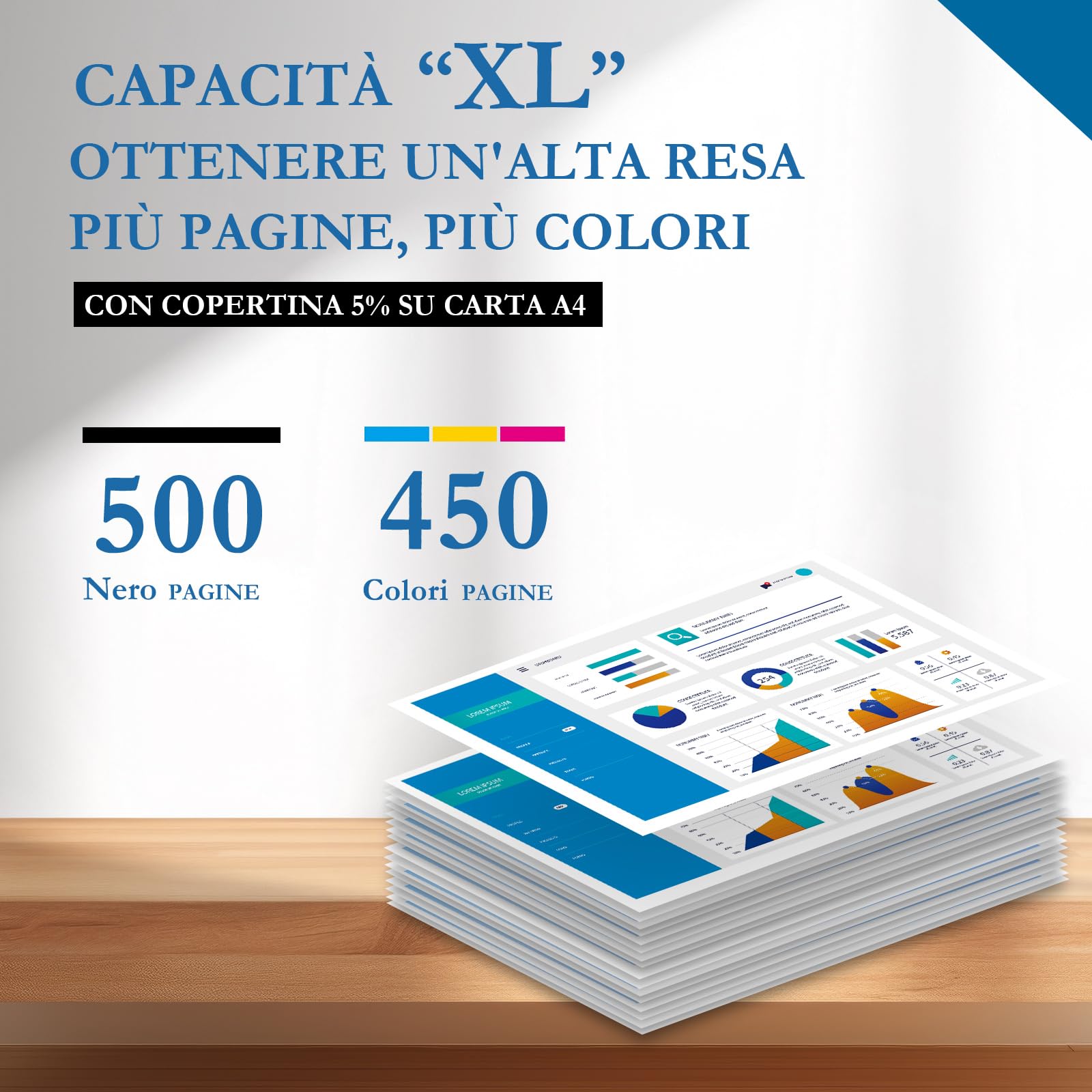 paeolos Cartucce T0715 Multipack Compatibile con Epson T0711 T0712 T0713 T0714 per Epson Stylus SX100 SX110 SX200 SX210 SX215 SX218 SX400 SX405 SX410 SX510w DX4000 DX4400 DX7400 DX8400 DX9400F BX300F