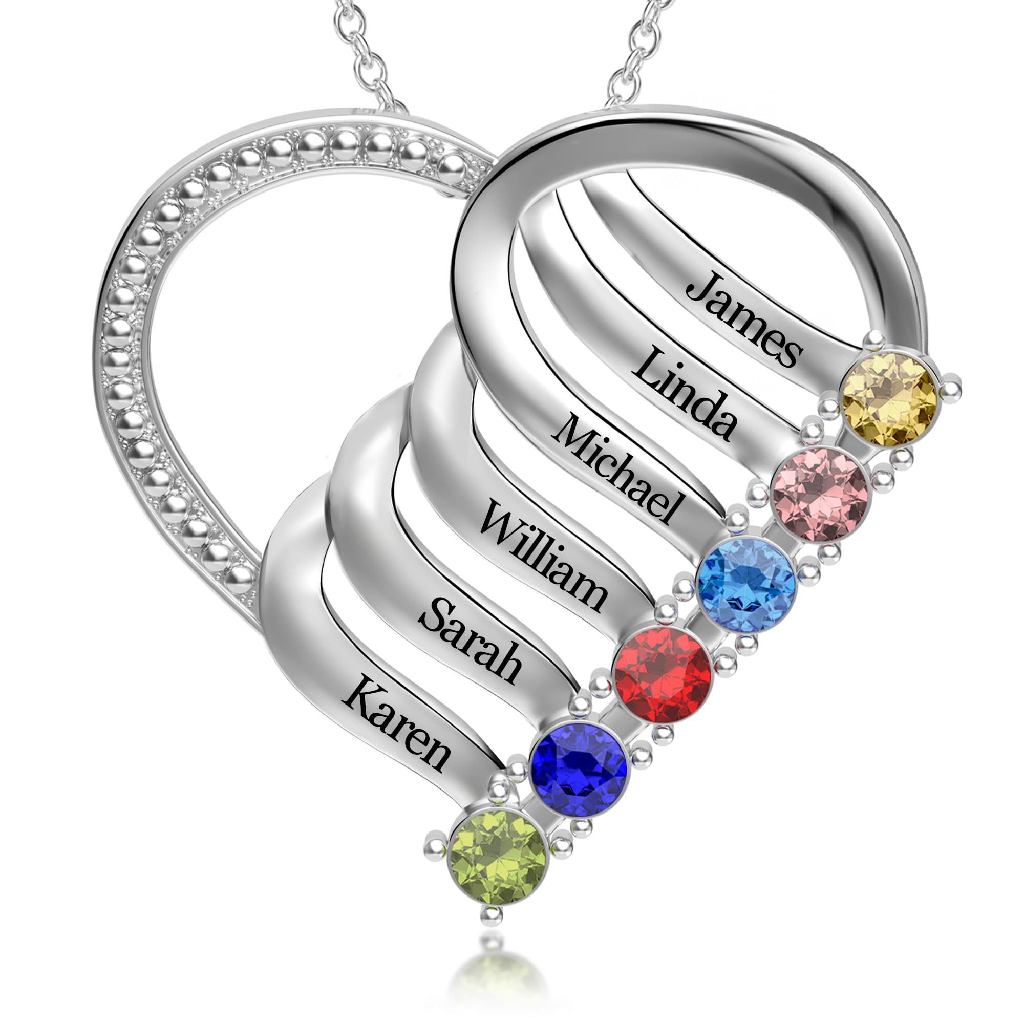 Easycosy Collar Personalizado Mujer, Colgante con Nombres Personalizados