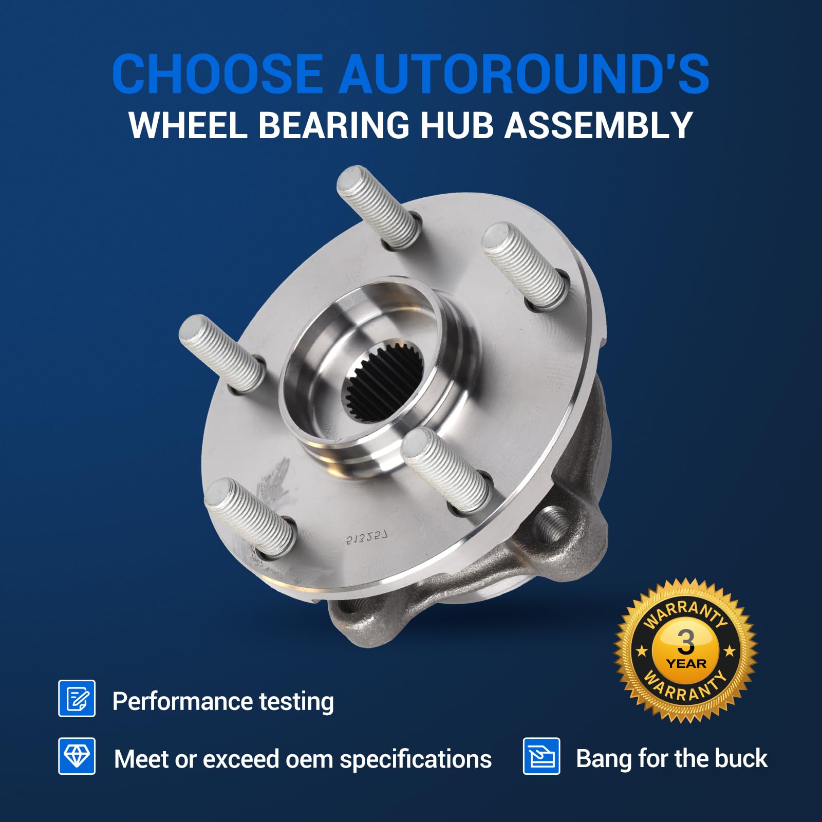 ranpu.chan2525さん11-10-3 Amazon.com: Autoround 513257 Front Wheel Bearing and Hub Assembly