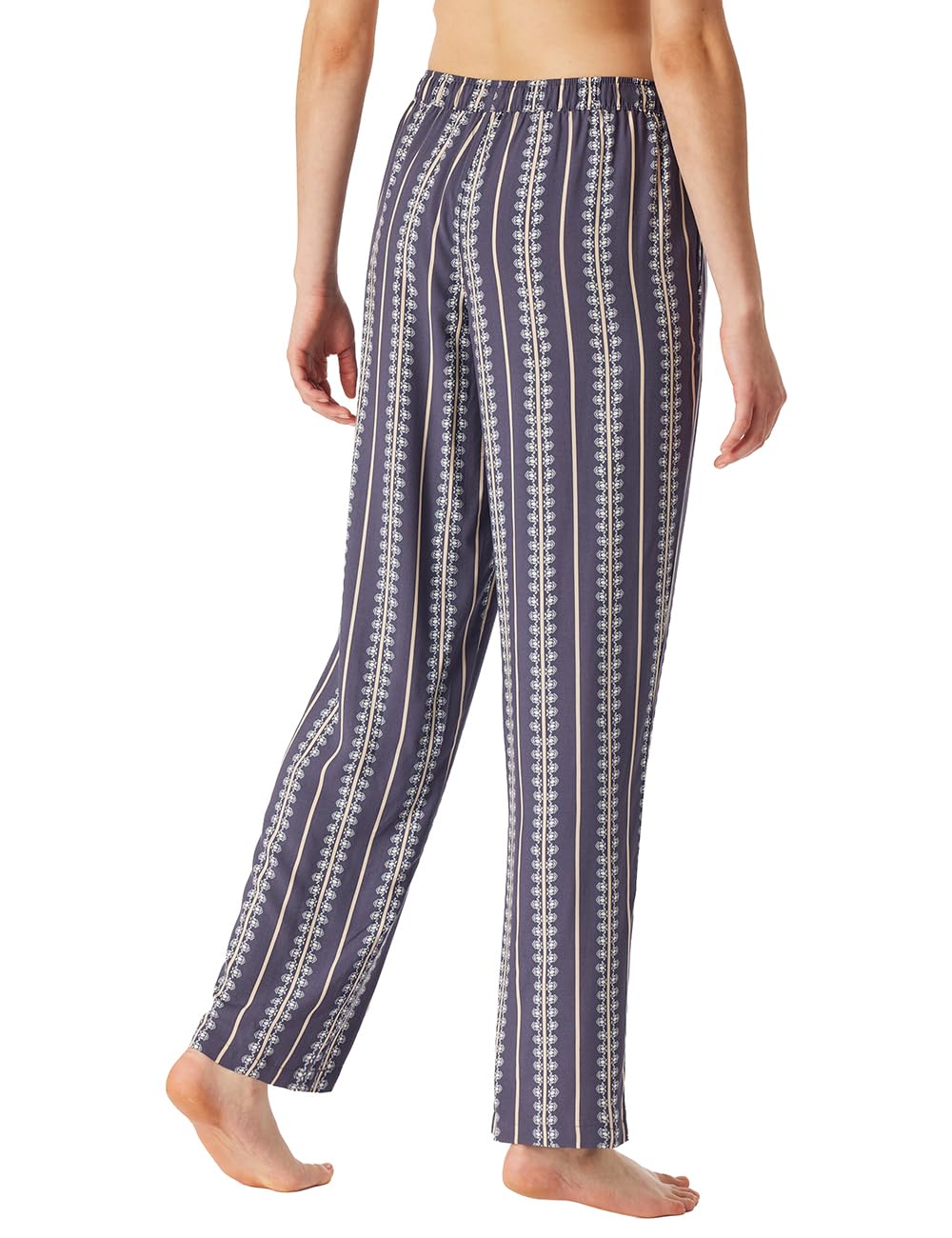 Schiesser Damskie spodnie do spania, długie spodnie tkane, mieszanka + relaksujący dół od piżamy, Multicolor 5_180460, 42