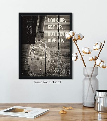Miniatura 5 de Look Up, Get Up, But Never Give Up - Impresión artística de pared de fútbol americano - ilustraciones sin marco impresas en papel fotográfico