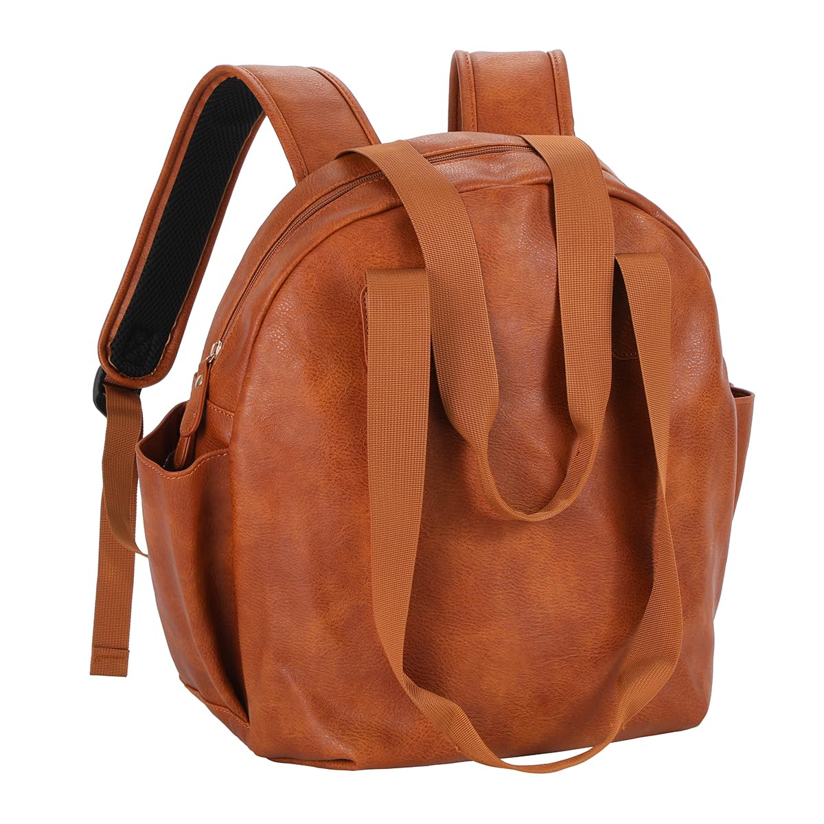 Lasaviin Stylish Diaper Bag Backpack, Leather Large Capacity Travel Baby Diaper Bag Tote for Mom Dad, Handbag shoulder bag, Waterproof, Lightweight