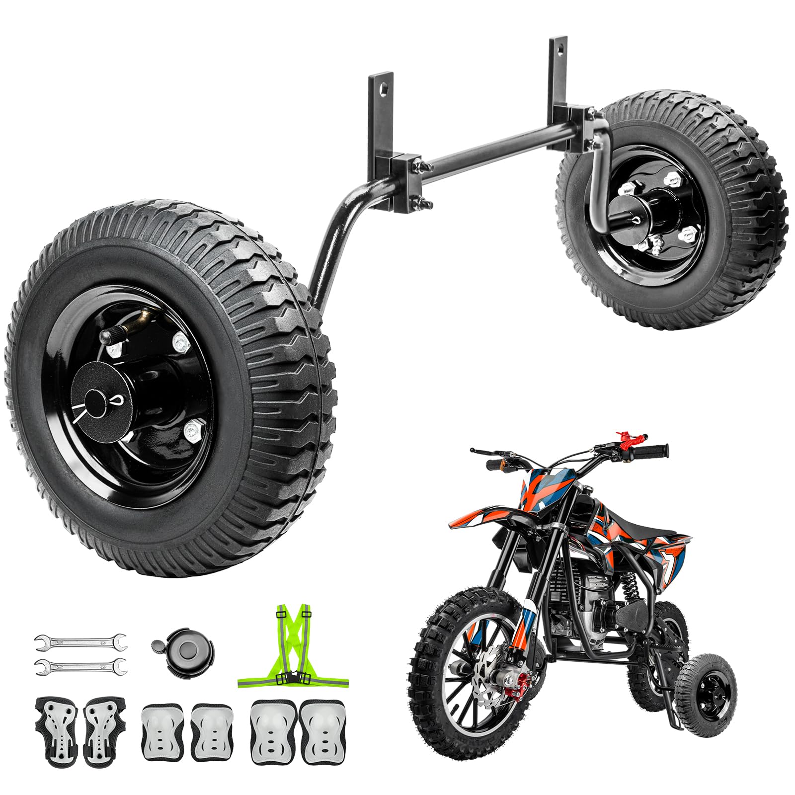 Dirt Bike Training Wheels for Honda CRF50 XR50, Yamaha PW50 TTR50 PW80, X-PRO HAWK40 VICTOR40, MOTOTEC DEMON40CC, FRP OGM40, and more kids dirt bikes or mini bikes, Lifetime Warr-anty
