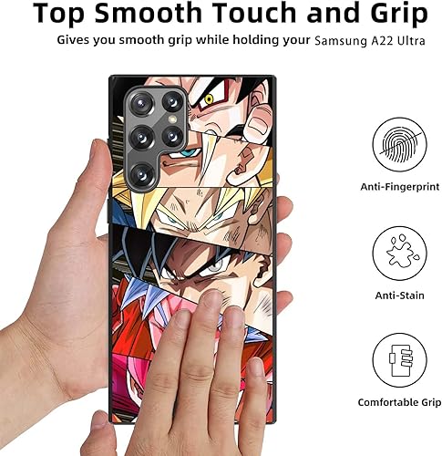 Miniatura 3 de ZHUXUXITT Funda compatible con Samsung Galaxy S22 Ultra, diseño de dibujos animados de anime, 10 patrones para hombres, niños y niñas, silicona