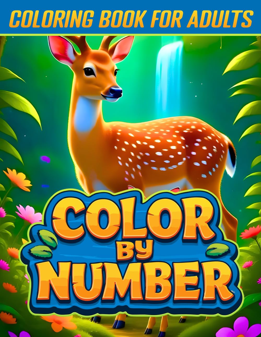 Color By Number Coloring Book for Adults: Stress-Relief Large Print Color By Number Coloring Book for Adults with Flowers, Nature, Animals, Birds, and Butterflies