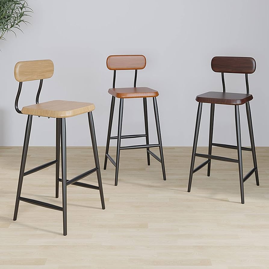 Amazon.com: Preferspace Modern Bar Stool Set of 2 Barstools