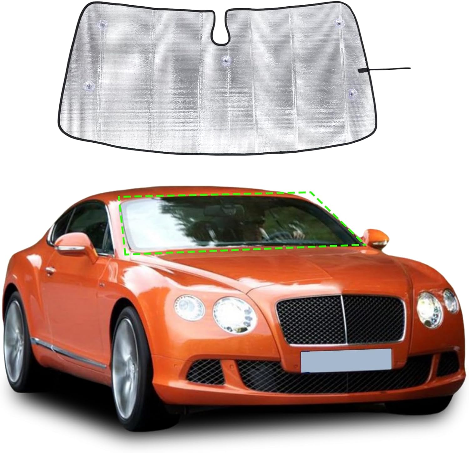 Windshield Sun Shade Compatible with Benz R Class 2006-2017, Front Window Sunshade Heat Blocker Visor Protector Reflective Sunshade Keep Your Car Cooler,1PCS