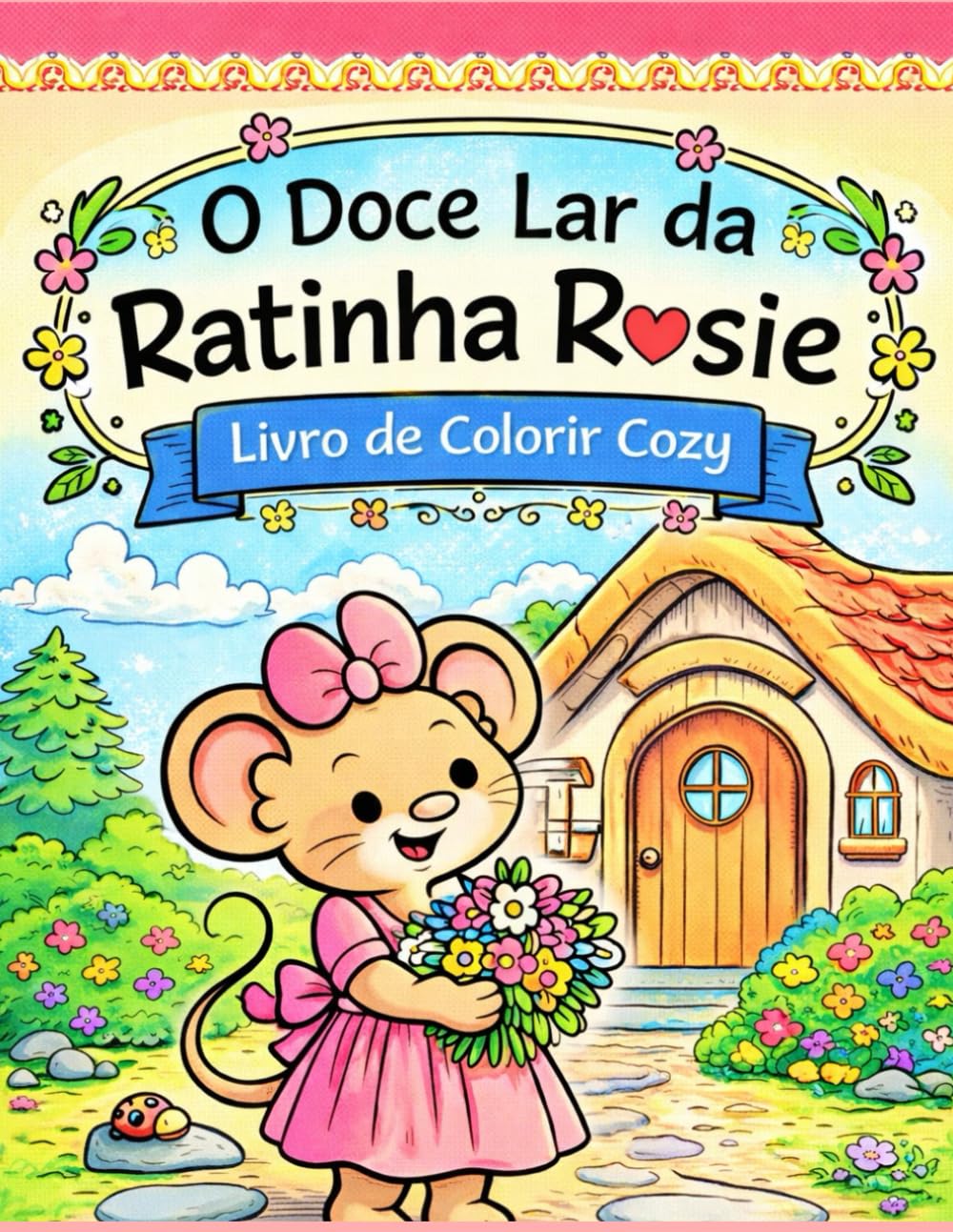O doce lar da ratinha Rosie: Livro de colorir cozy