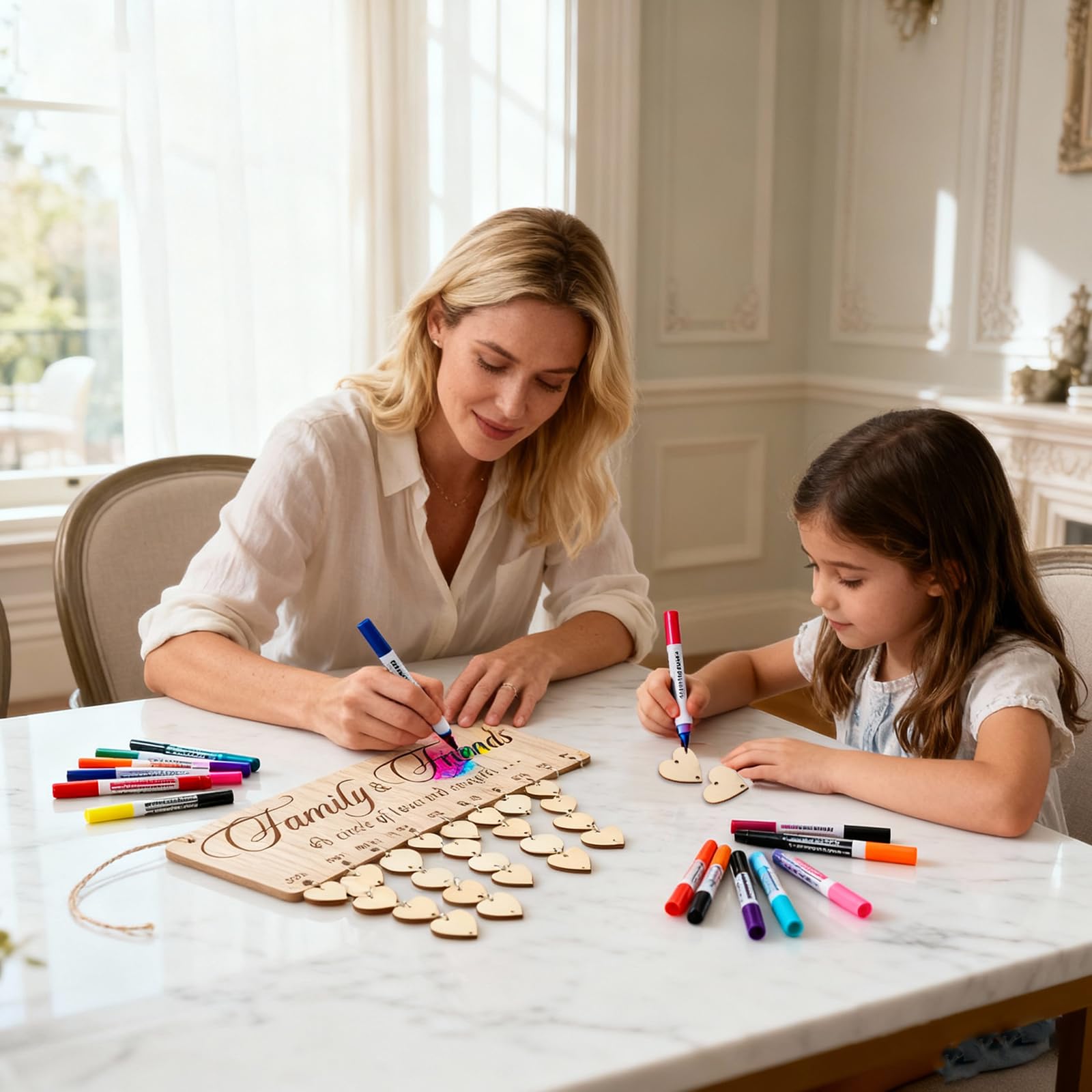 Tableau d'anniversaire familial avec 100 étiquettes en bois | calendrier mural en bois à suspendre pour rappeler les anniversaires, excellent cadeau pour Noël ou un anniversaire