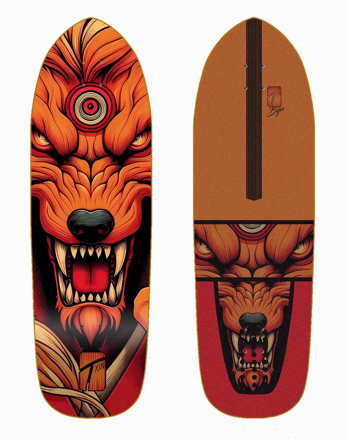 Txin surfskate Deck Tabla monopatin Skate Skateboard - Biju 33,5 Hill