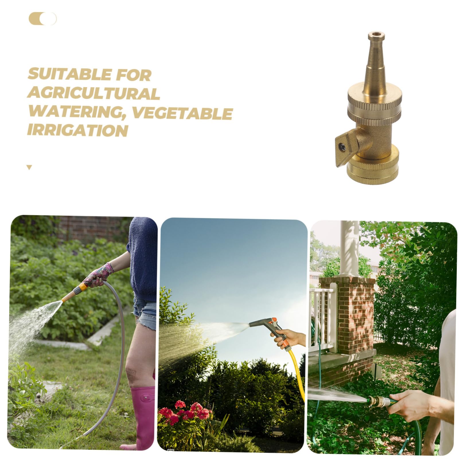 BESPORTBLE 5 Sätze Garten Messingdüse Garten Wasserleitung Bewässerungsdüse Kleiner Sprühschlauch Sprühdüse Mit Schalter Sprüher Duschventil Absperrventil Verbindet Düsen Golden