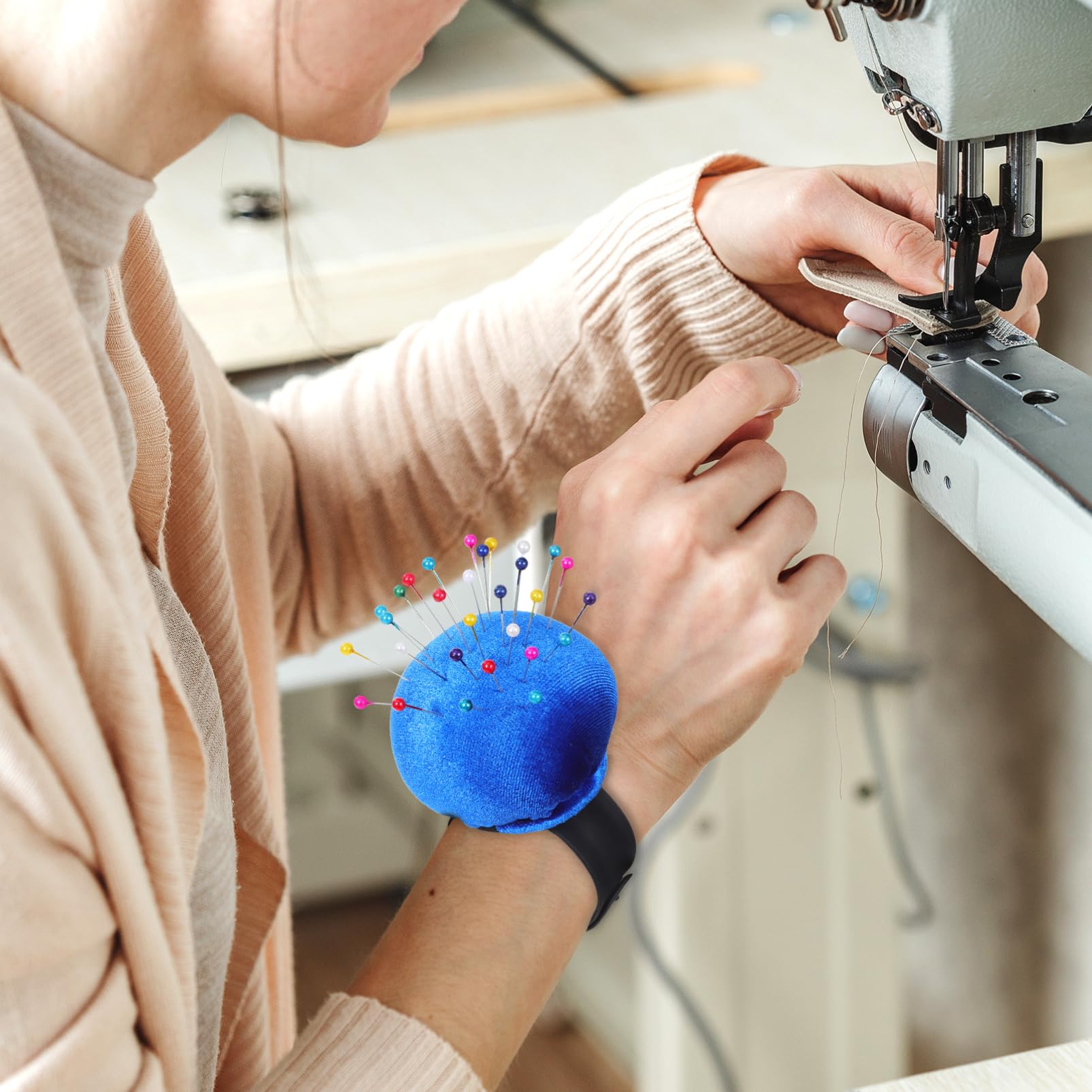 Tofficu Alfiletero De Muñeca De 4 Piezas Con Relleno De Algodón Pp: Alfiletero De Costura Ajustable Para Manualidades Acolchado Y Sastrería Herramienta De Costura Manual Cómoda
