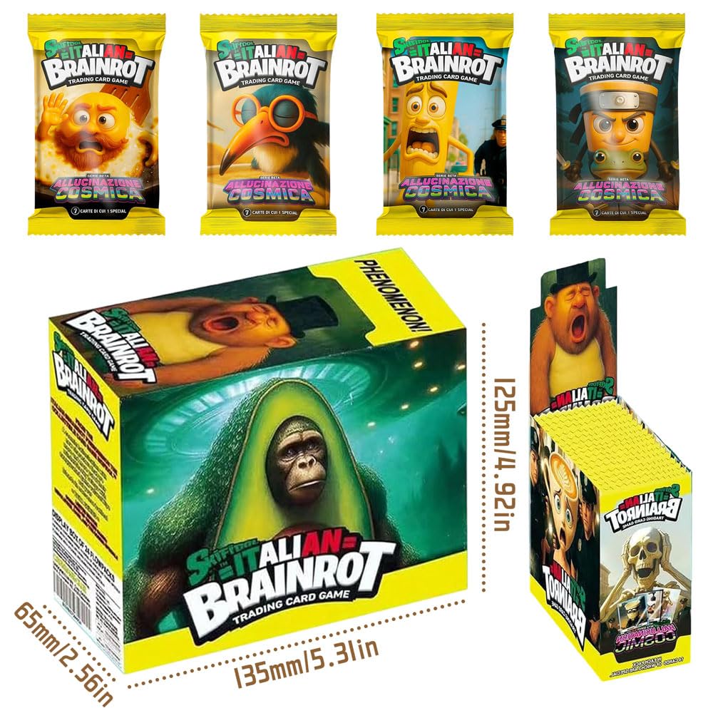 Pack De 336 Cromos Brainrot Album 2026 – Cartas Italianas De 9x6 Cm Con Ilustraciones Detalladas, 24 Sobres Sellados – Regalo Para Coleccionistas Y Fans Del Brainrot