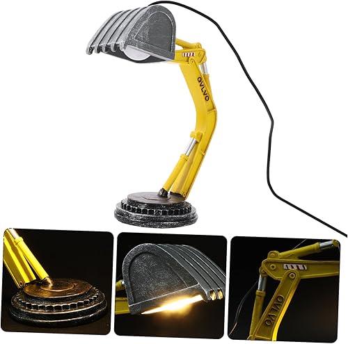 Miniatura 3 de DOITOOL Lámparas de escritorio de pie Lámpara de acento dormitorio luz de sueño Decoración de construcción para habitación de niños, excavadora, luz