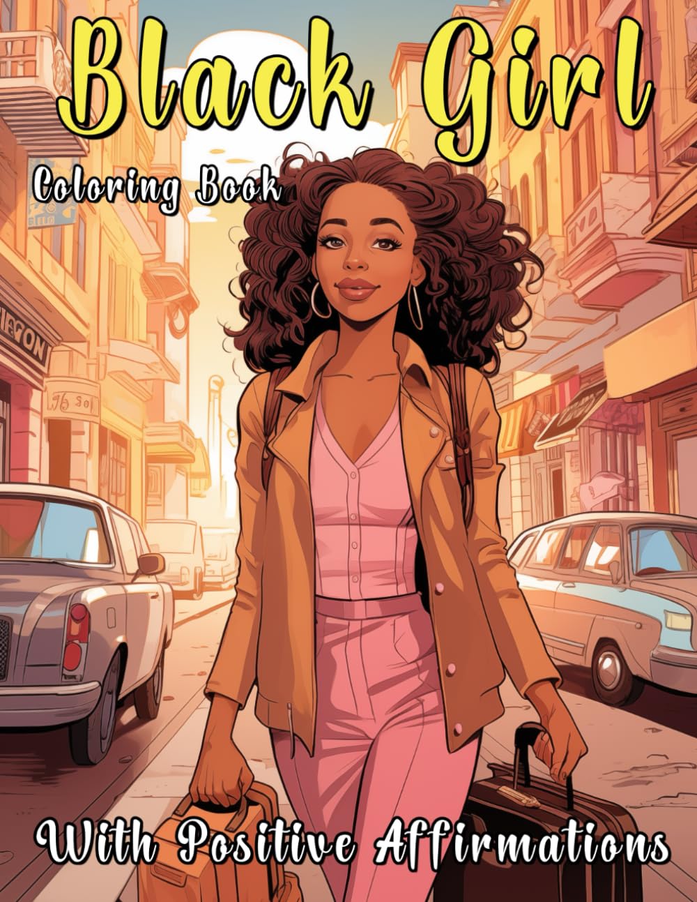Black Girl Coloring Book With Positive Affirmations: Gorgeous African American Women, A Manifestation & Self Love Journey for Teens and Adults, ...