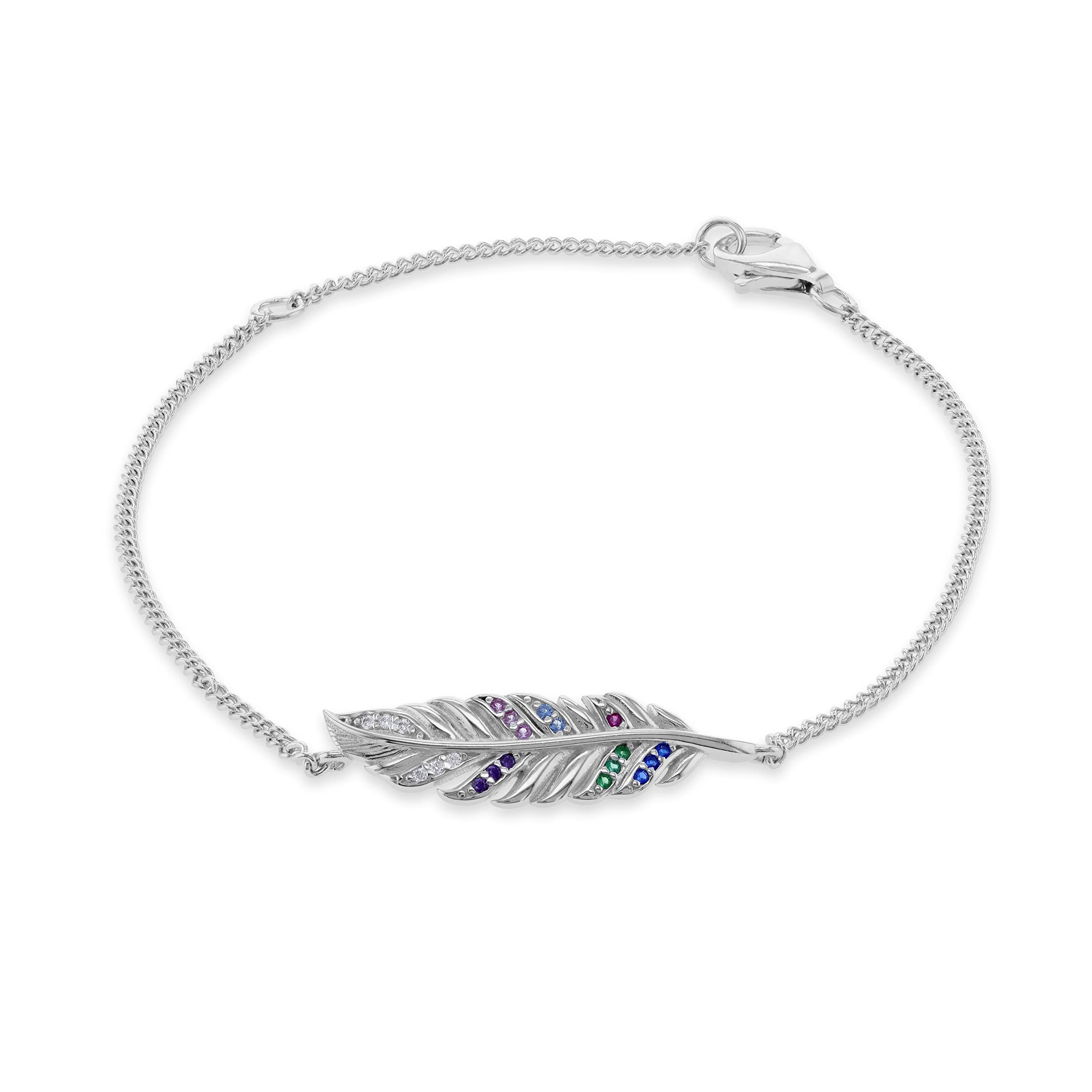 Collar de plata de ley multicolor con circonitas el regalo ideal de mujer 7