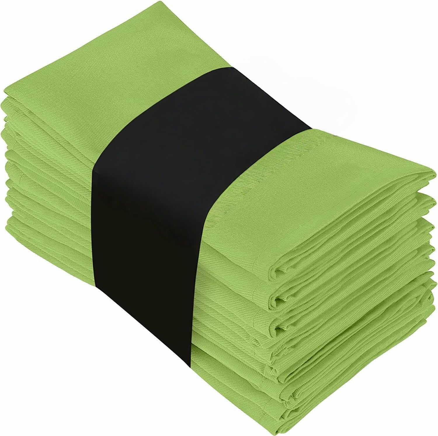 Servilletas De Tela Resistentes Paquete De 20 Servilletas De algodón Gruesas De 45 X 45 Cm Paño Limpiar Tazas De Restaurante Manteles Individuales Hotel Tela con Estampado Floral Color Verde Claro
