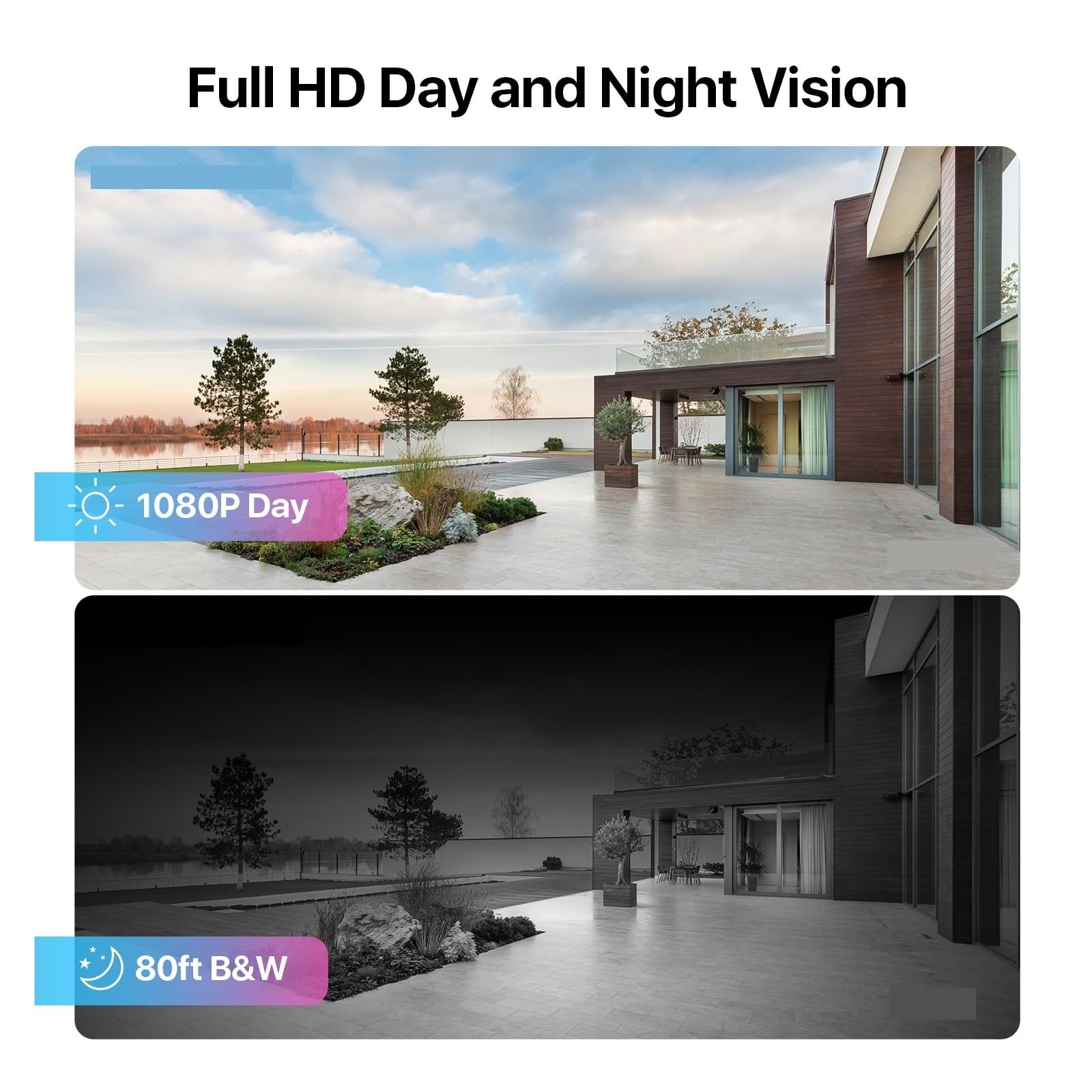 System kamer bezpieczeństwa 8-kanałowy system CCTV 1080P Zewnętrzny rejestrator wideo 5MP z kamerą bezpieczeństwa 2/4/6/8 sztuk 2MP System nadzoru wideo w dzień i w nocy(8CH DVR x 4 Cameras)