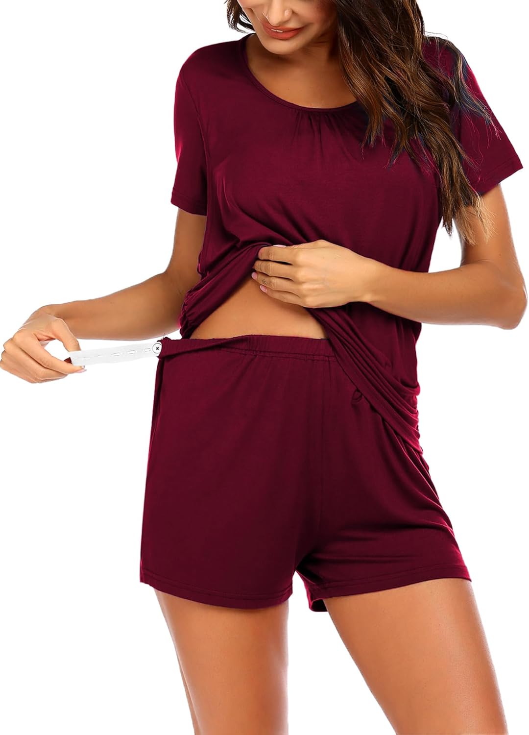 Ekouaer Womens Nursing Pajamas Maternity Breastfeeding Pjs Sleepwear Layer Soft Postpartum Lounge Set Pregnancy Clothes