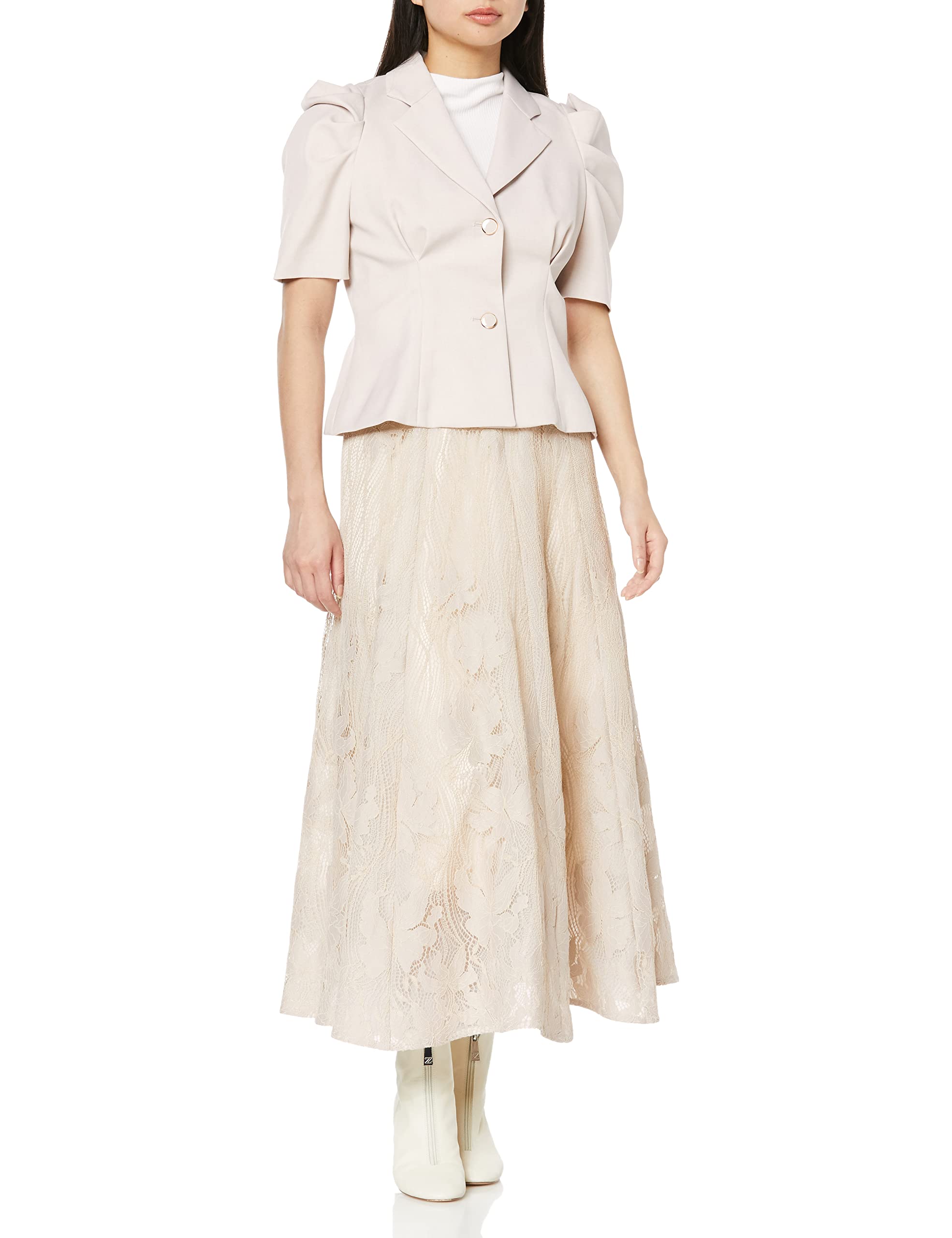 スナイデル　snidel セットアップ　スカート　ジャケット SNIDEL - SNIDEL ジャケット&レーススカートセットアップの通販 by