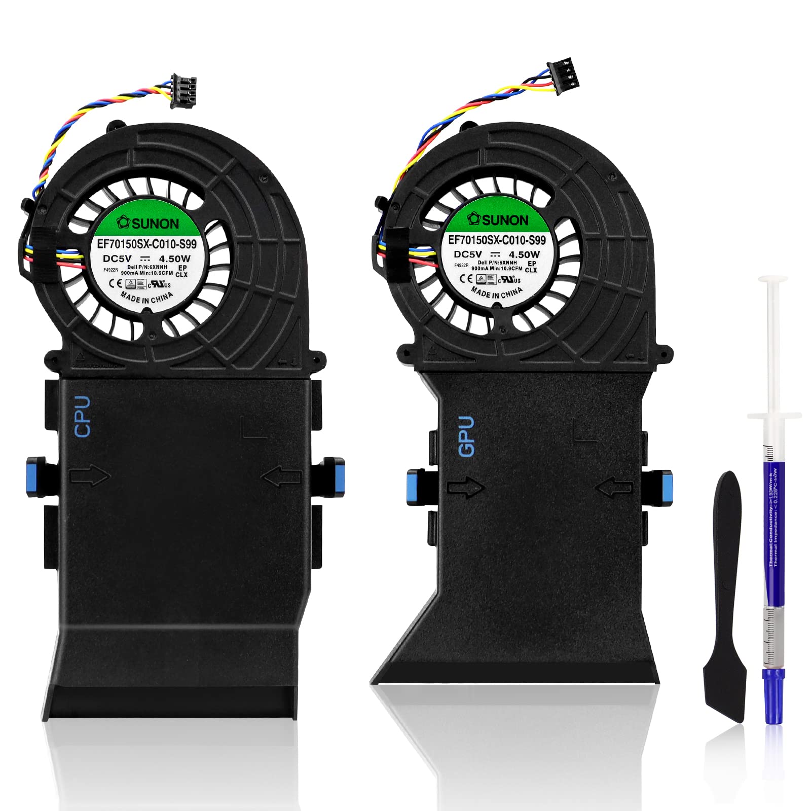New CPU+GPU Cooling Fan Replacement for DELL Alienware Alwar - 2508 Alienware Alpha r1 Alienware Alpha r2 Series 0XH2YX 06XNNH EF70150SX-C040-S99 EF70150SX-C010-S99 DC 5V 4.5W Fan
