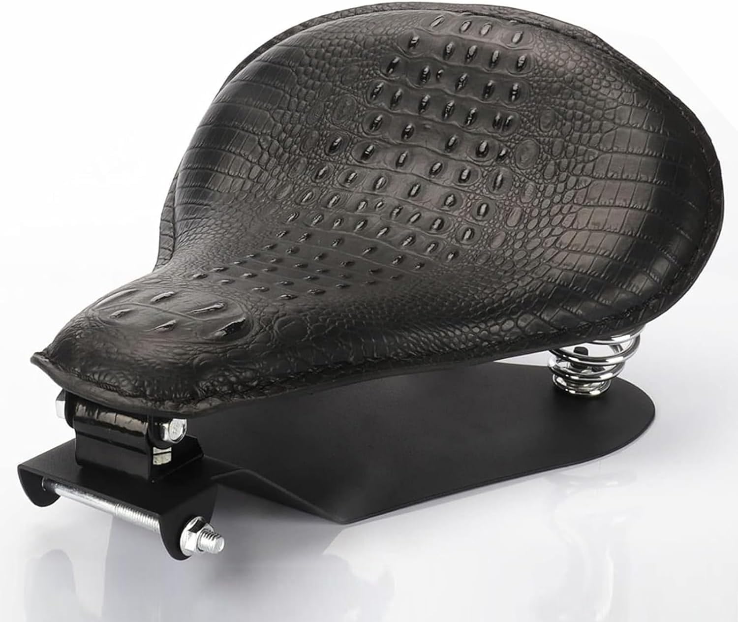 LKV 13.38" Motorcycle Solo Drive Seat with Seatbase Mounting Hardware Kits Custom Chooper Bobber Seats Universal Fit for Harley Davidson Sportster XL 1200 883