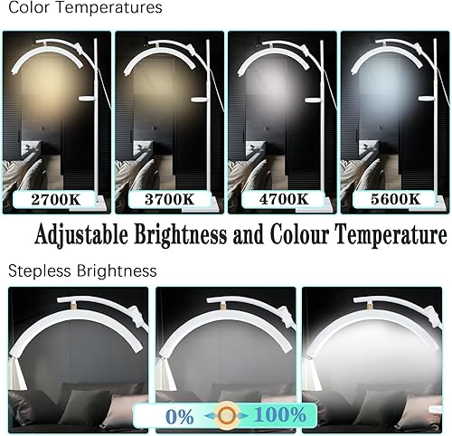 Miniatura 38 de Lámpara de pestañas para extensiones de pestañas, lámpara de pestañas LED ajustable, luz de media luna, tatuaje, iluminación sin sombras, para Dorado