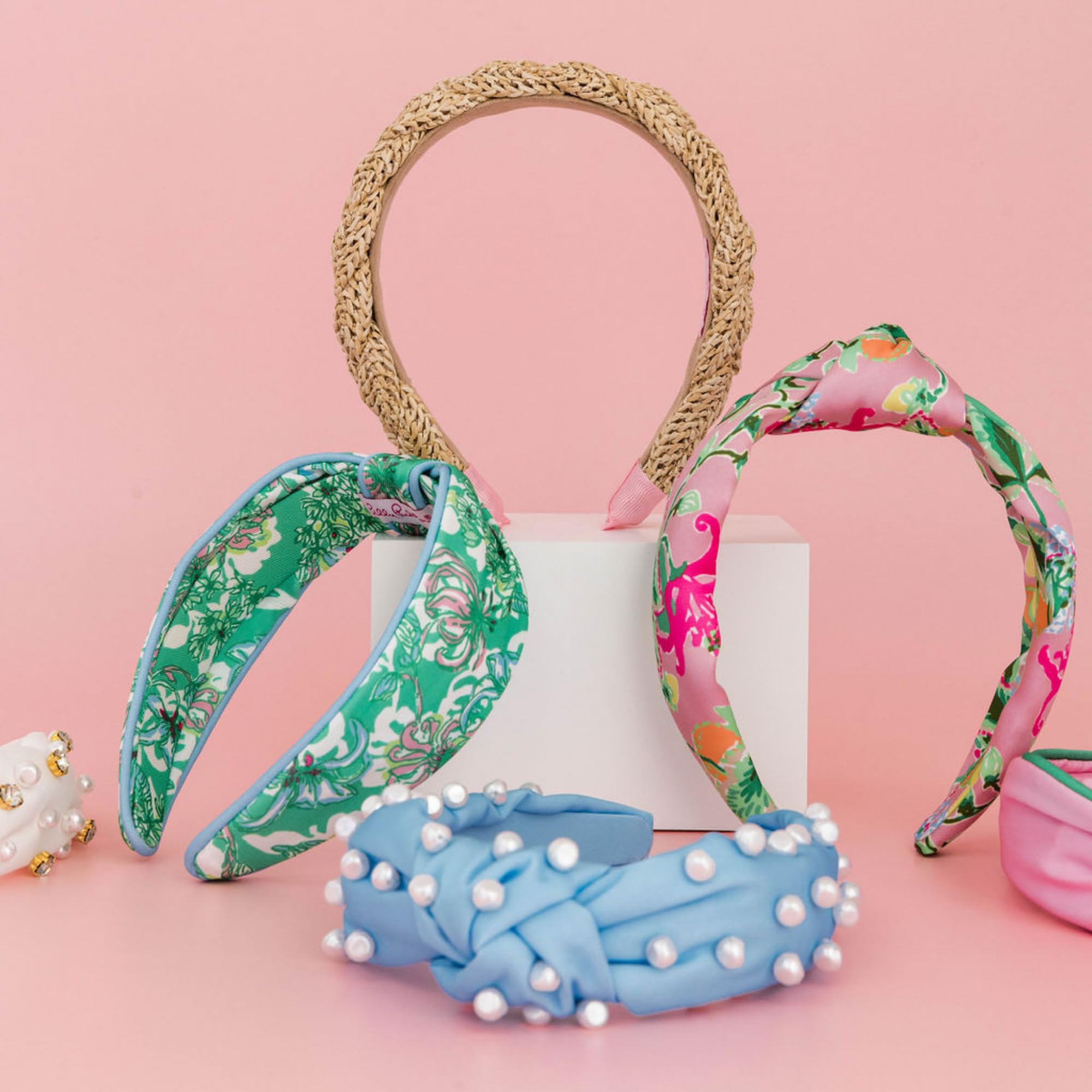 Lilly Pulitzer Bright Pink & Multicolor hair band Set Amazon.com: Lilly Pulitzer Colorful Twist Knot Headband Cute  main image 3