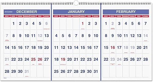 Miniatura 1 de AT-A-GLANCE Calendario de pared reciclado de referencia de tres meses, pared grande, 2013 (PM14-28)