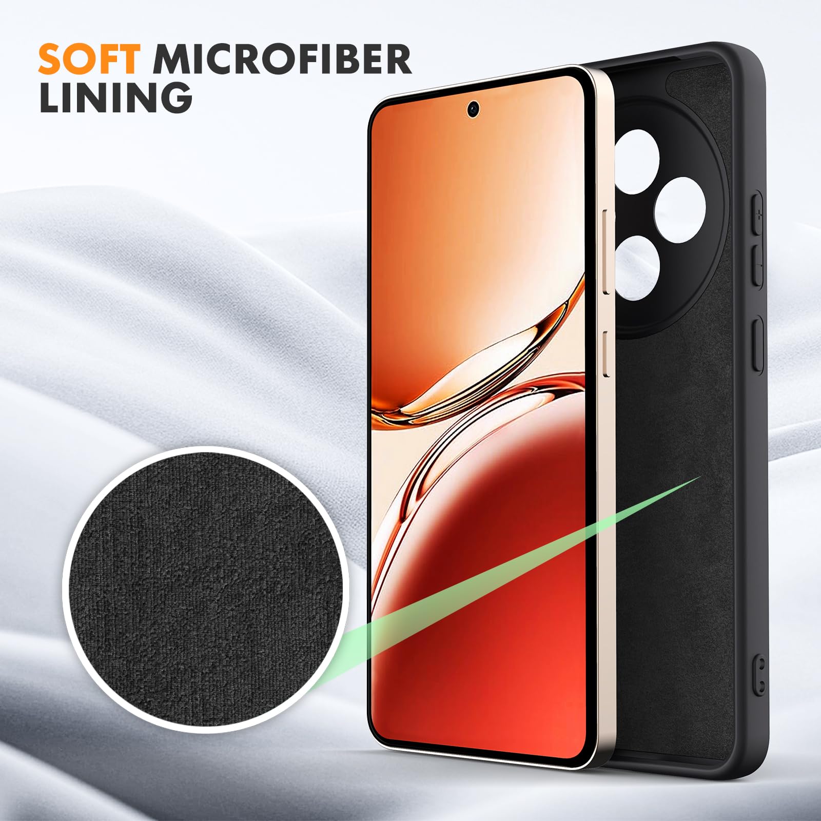 Byvuwiay Cover per Oppo Reno 12F / Reno 12 FS 5G, Morbida Silicone Liquida TPU Protettivo Ultra Slim Custodia Antiurto, Custodia Compatibile con Oppo Reno 12F / Reno 12 FS 5G - Nero