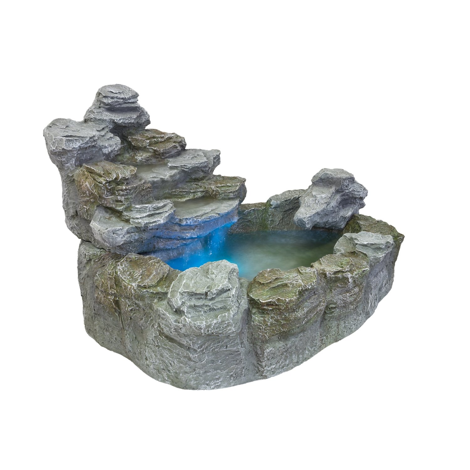 STILISTA Gartenbrunnen Olymp in Steinoptik XXL 100 x 80 x 60 cm inkl. Pumpe und LED-Beleuchtung