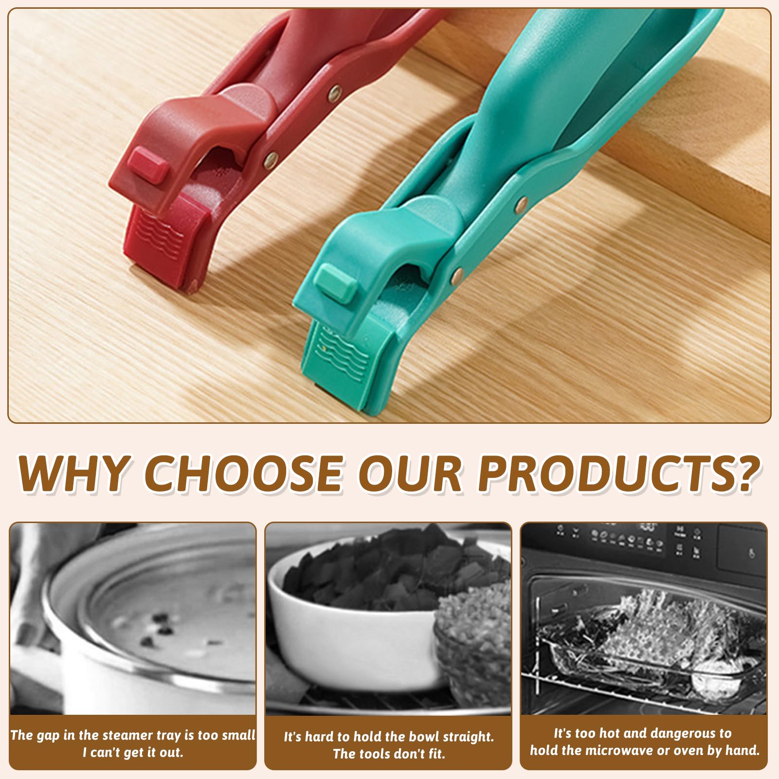 Ustensile De Cuisine - Pince De Cuisine - Silicone Antidérapant - Isolation Thermique - Multi-usages - Maison