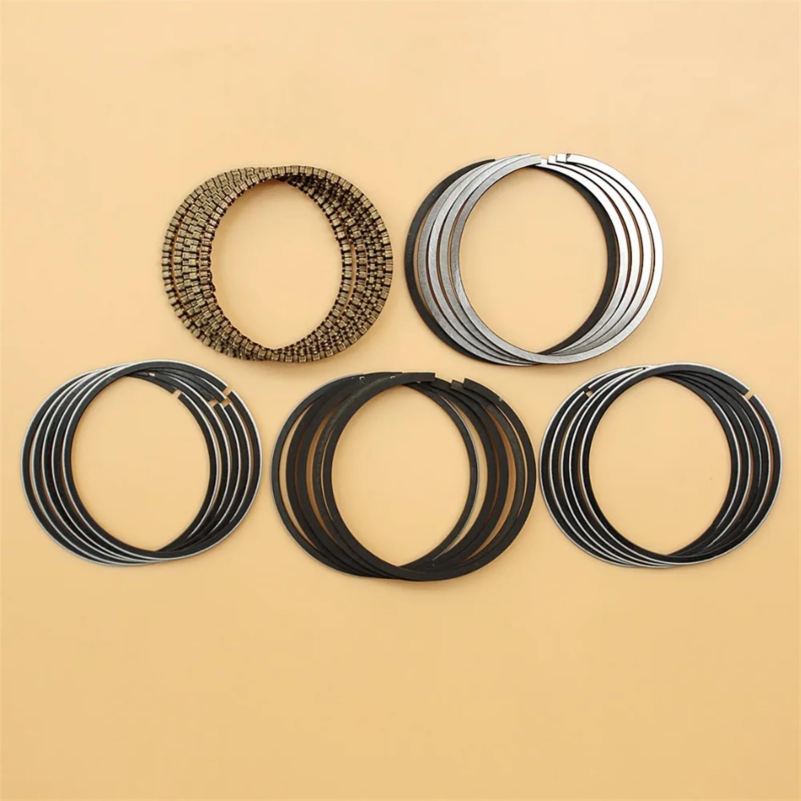Juego de 5 anillos de pistón de 39MM, for Motor GX31 GX35 GX35NT, desbrozadora HHT35S UMK3, 13010-ZM5-000 Juego de anillos de pistón para cilindro