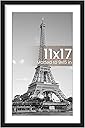 upsimples 11x17 Picture Frame, Display Pictures 9x15 with Mat or 11 x 17 Without, Wall Hanging Poster Frames, Black, 1 Pack
