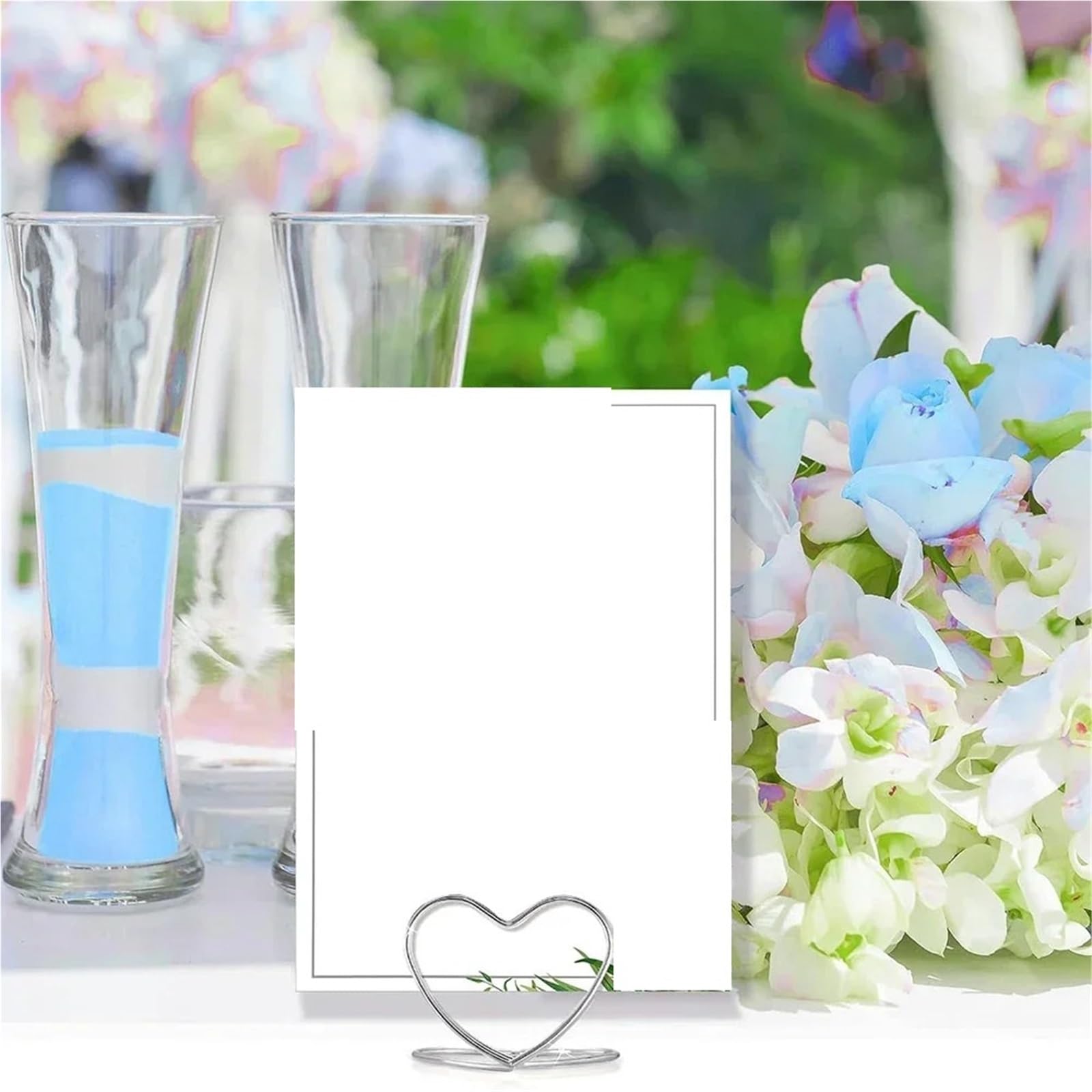 Lot de 50 ou 120 pinces à mémo, différentes formes, porte-carte de table, support métallique pour numéro de table, pince à papier, pince romantique pour photo, décoration de bureau, décoration de