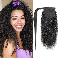 Vista 16 de Extensiones de Cola de Caballo de Cabello Humano Liso con Clip, 100% Cabello Brasileño Sin Procesar con Correa Mágica que se Envuelve Alrededor