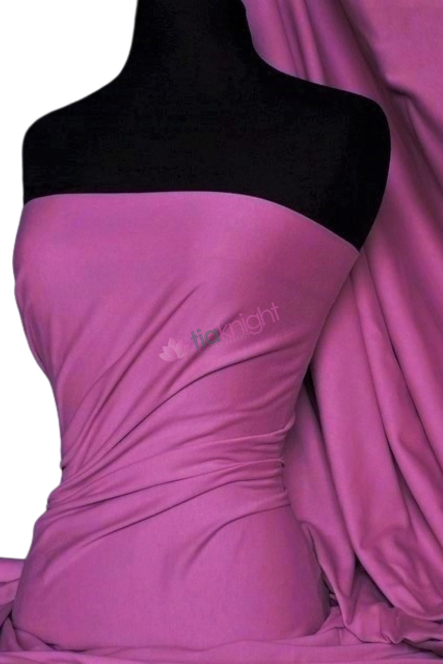 100% Cotton Single Jersey Fabric | Soft Stretch T-Shirt Material | Over 50 Colours | Oeko-Tex Certified | Same Day Dispatch | by Tia Knight (Magenta)