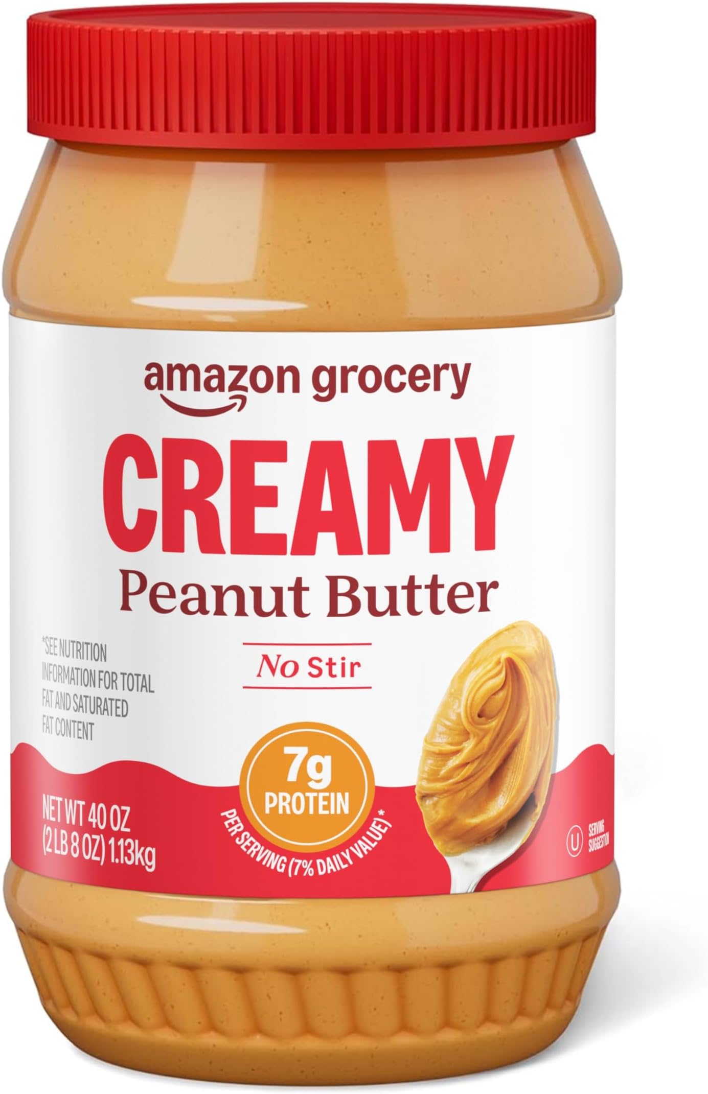 Amazon Grocery, Creamy Peanut Butter, 40