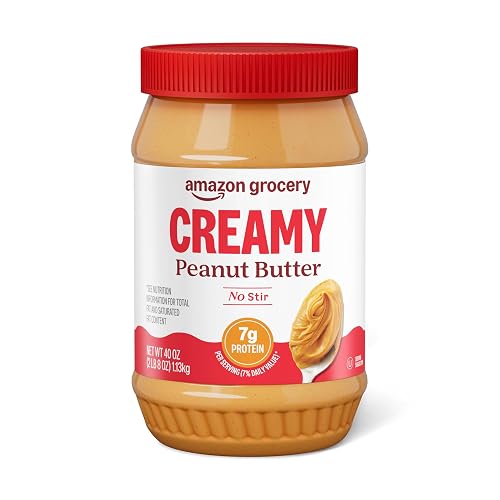 Amazon Brand, Happy Belly Creamy Peanut Butter, 2.5 Lb (Pack