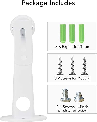 Miniatura 6 de Soporte de pared para mini proyector/colgador de proyector/soporte de montaje de carcasa de cámara de seguridad CCTV (blanco) - para
