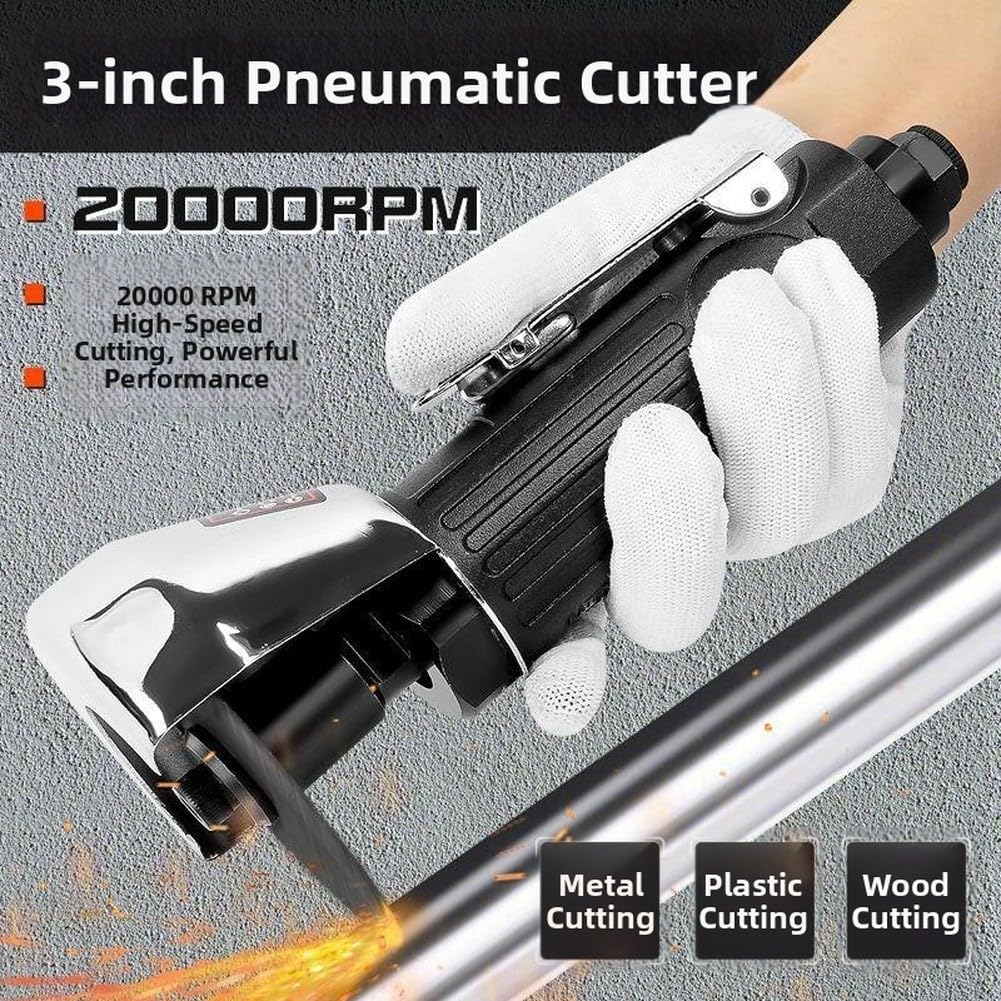 Smerigliatrice Pneumatica 3 Pollici 20000 RPM Taglio Metallo(Black)