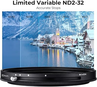 K&F CONCEPT 37mm Variable ND2-32 & Polarizing Effect 2-in-1 Lens Filter