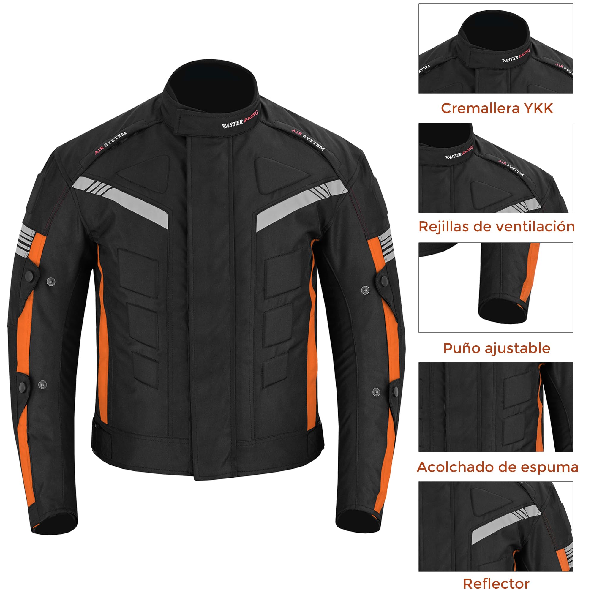 Giacca da moto impermeabile CE Armor Cordura, attrezzatura di protezione antivento, protezione integrale
