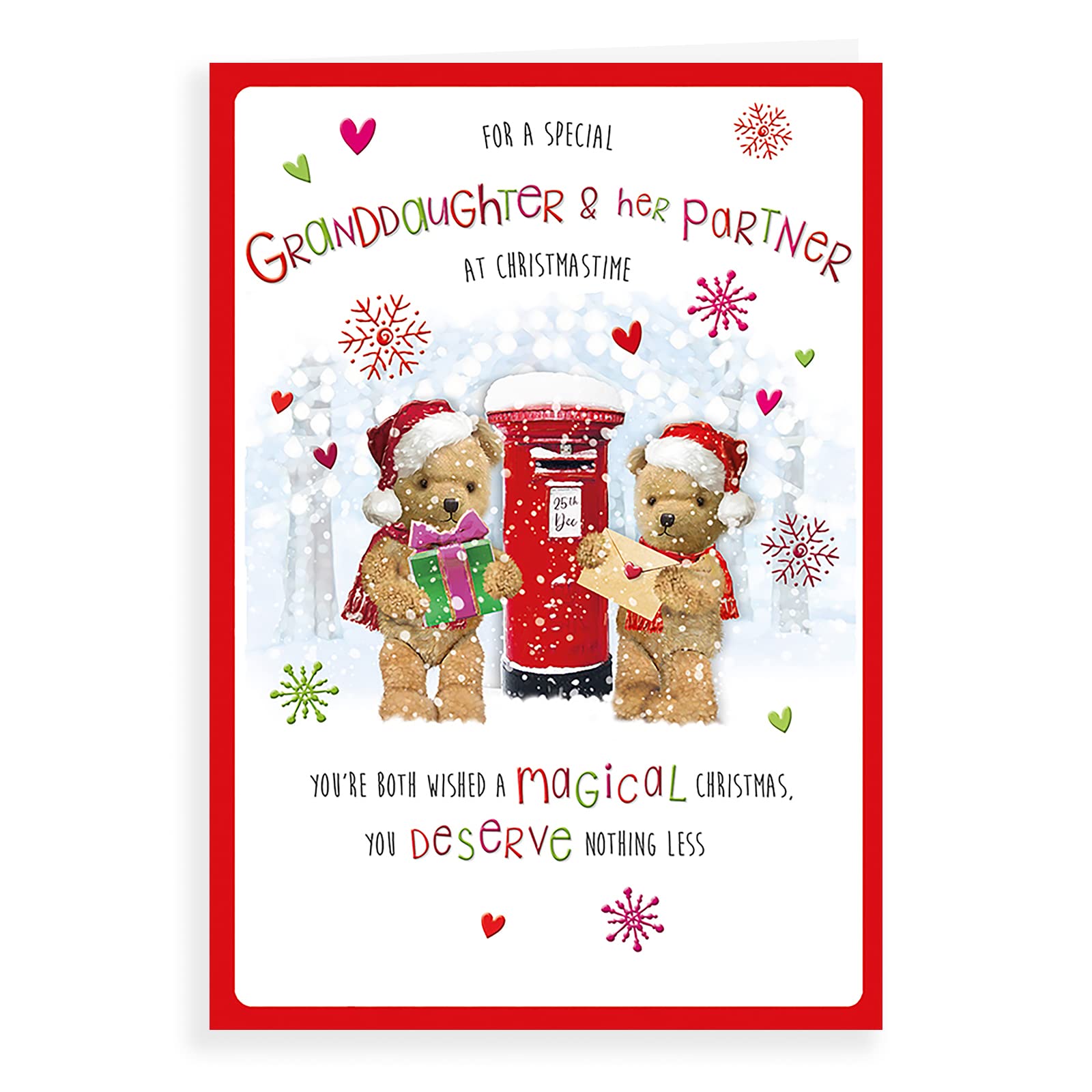 Character Christmas Card Granddaughter & Partner - 9 x 6 inches - Regal Publishing