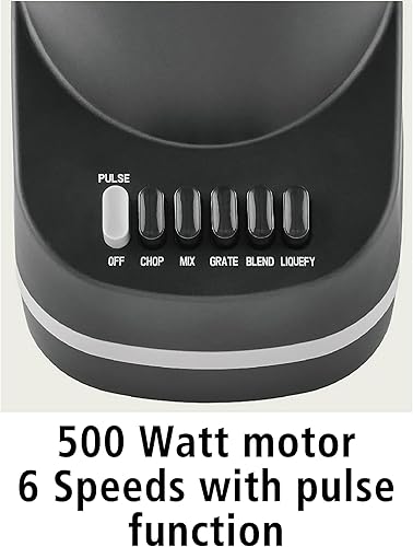 Miniatura 4 de Batidora de encimera, 6 velocidades para picar, mezclar, rallar, licuar, licuar, pulsar, tarro de 48 onzas, autolimpieza, apto para lavavajillas,