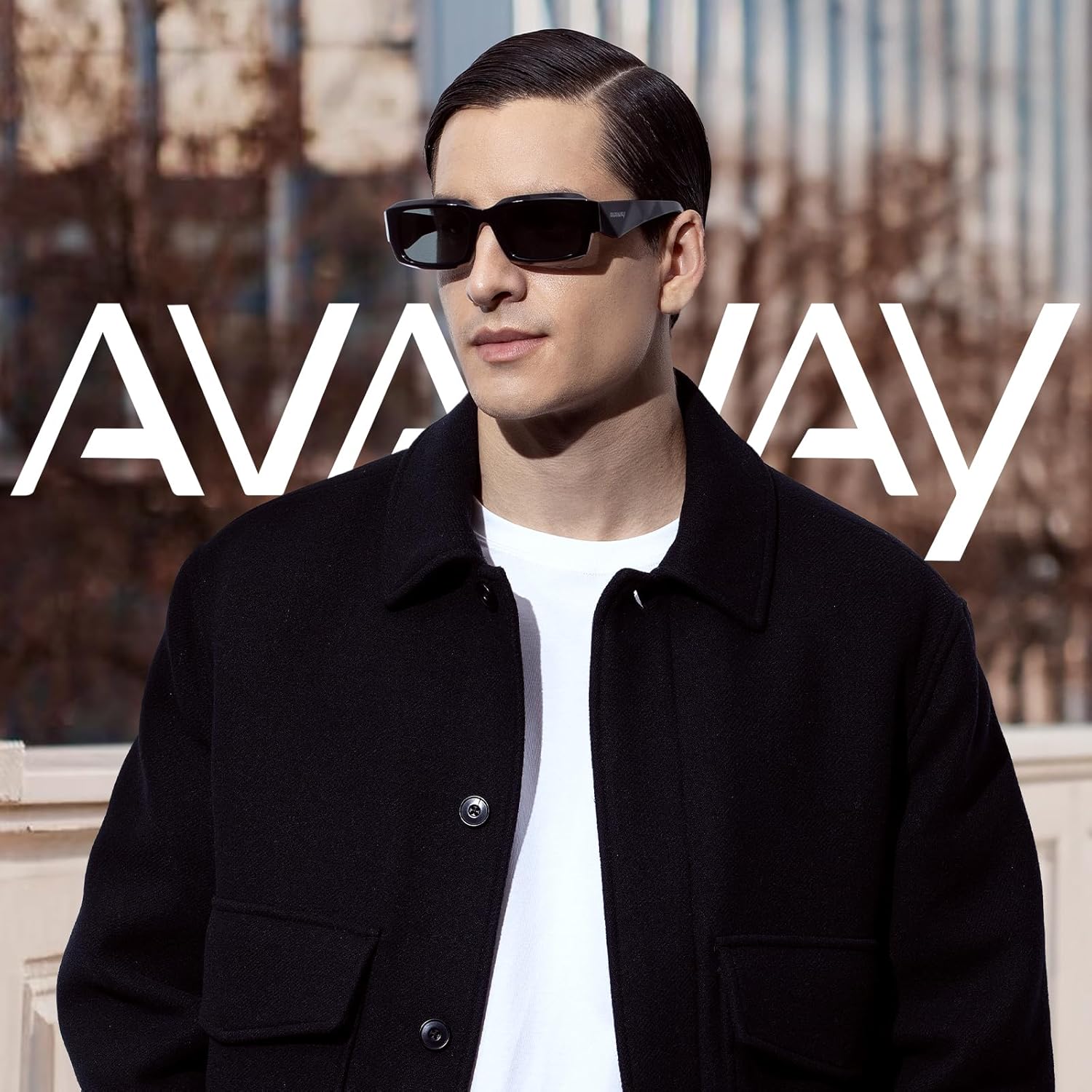 AVAWAY Acetate Rectangle Women Mens Sunglasses Polarized UV Protection Cool Wide Arm Category 3 Sun Shades Sunnies - Image 2