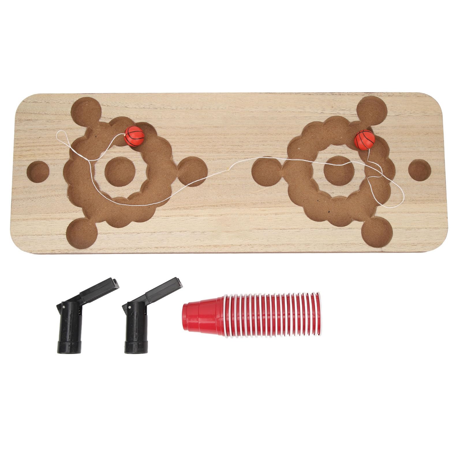 Gioco da Tavolo Beer Pong, Gioco Compatto per Bere Beer Pong Divertente Sicuro e Durevole in Legno di Pino e Plastica per la Festa